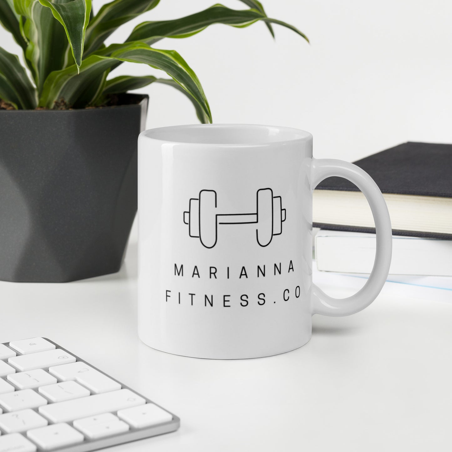 White glossy Logo mug