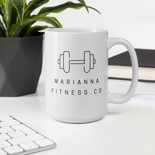 White glossy Logo mug